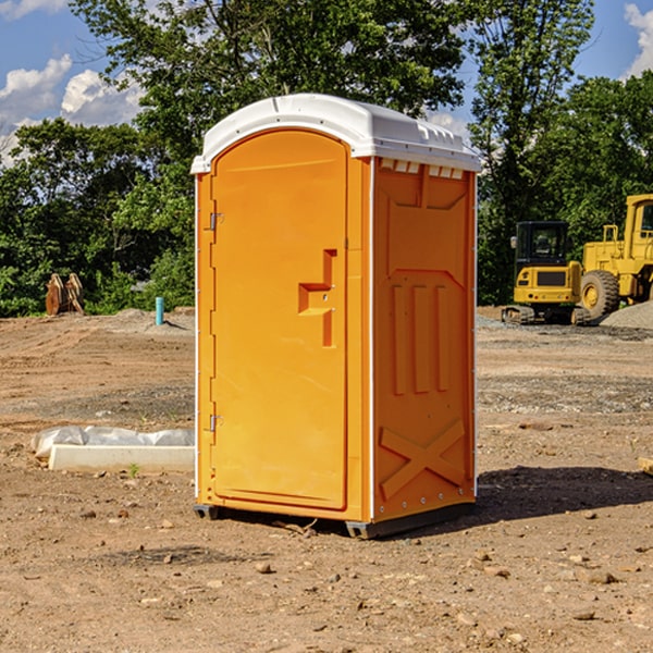 how often are the portable restrooms cleaned and serviced during a rental period in Shelburne